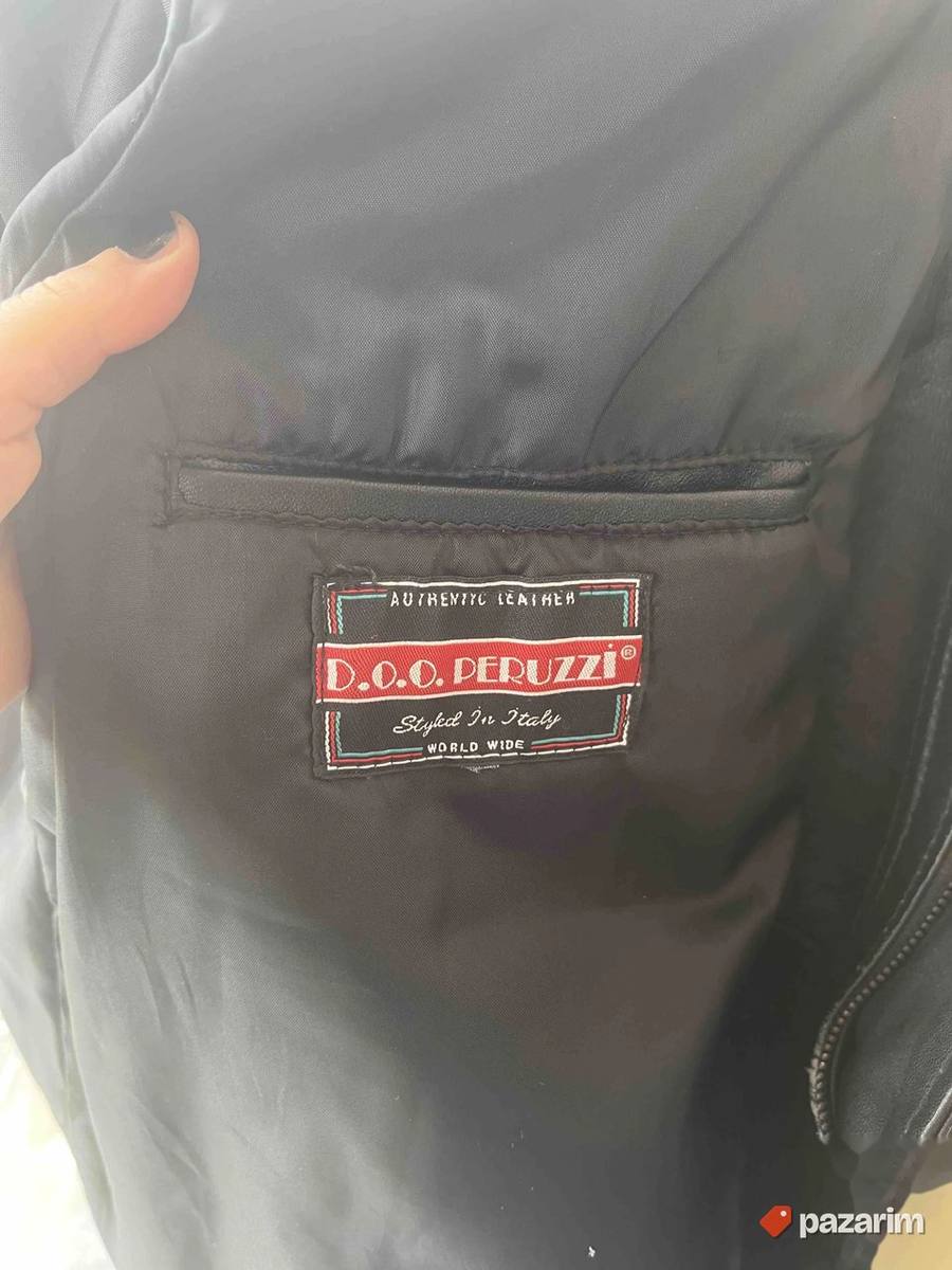 Kožna muška crna jakna vel XL 8