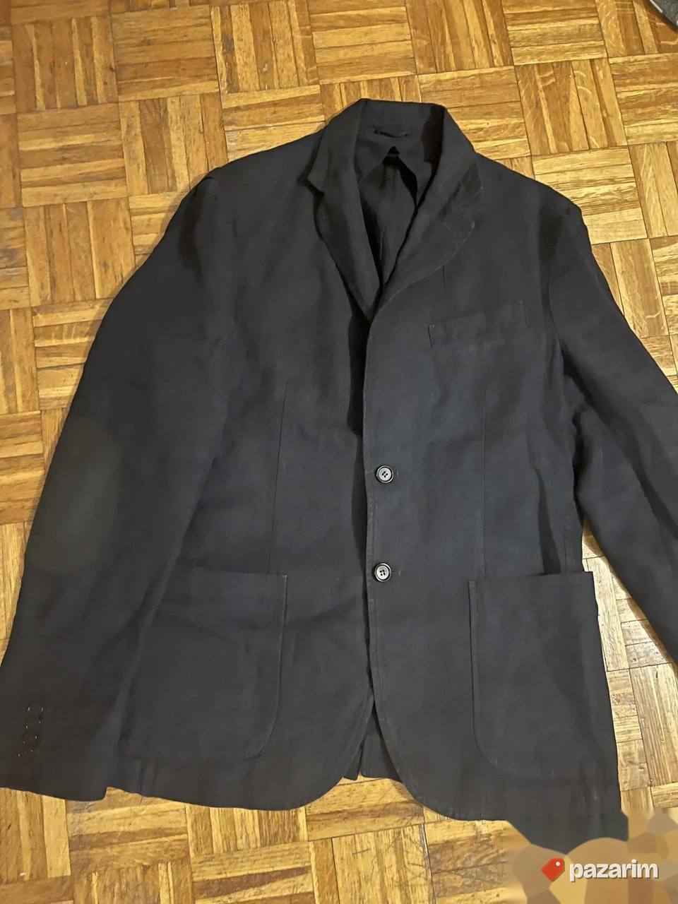 muski teget laneni sako benetton S velicina snizeno 1