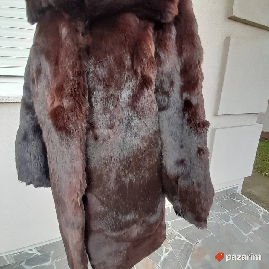 Ženska braon bunda od zeca br 40 3