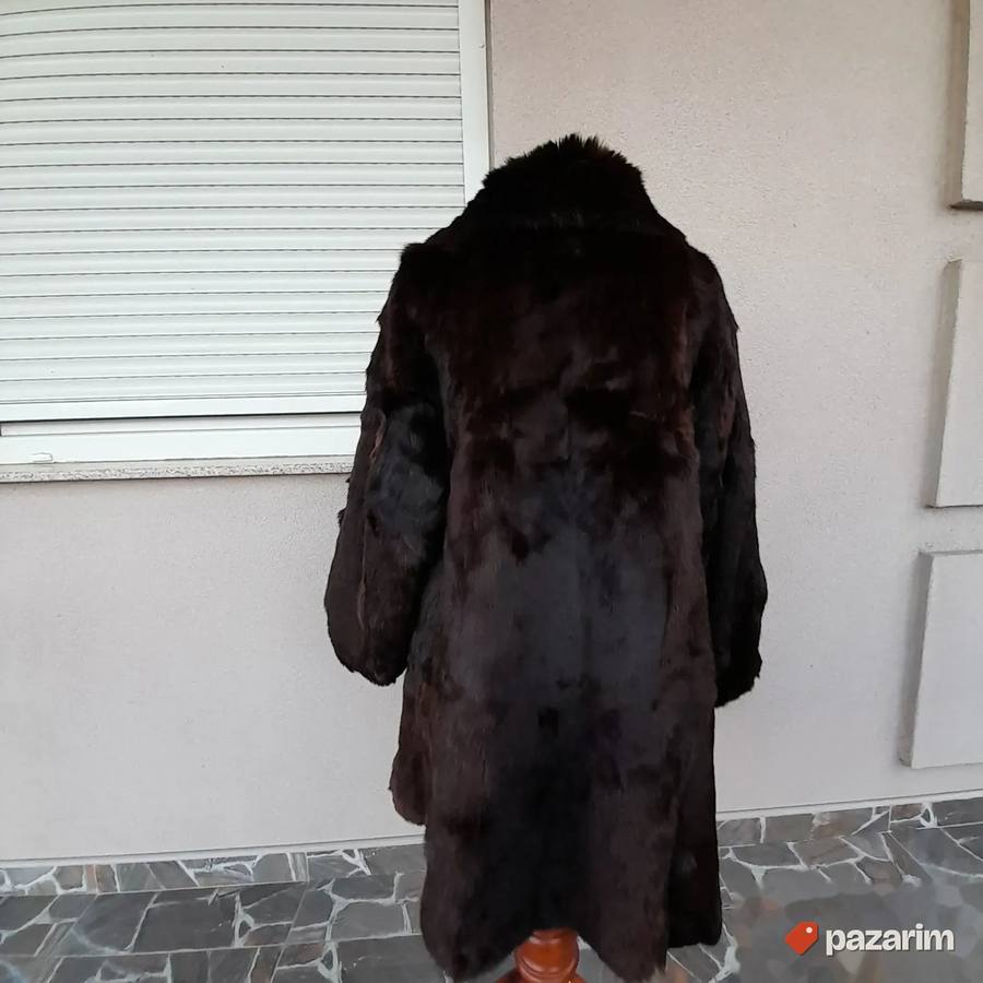 Ženska braon bunda od zeca br 40 4