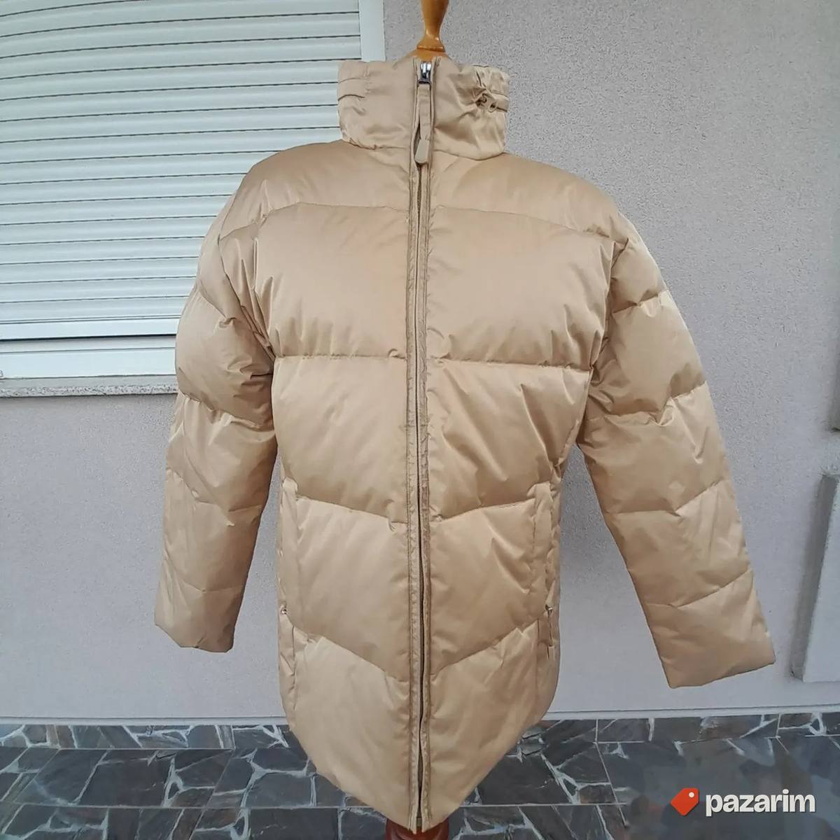 Ženska puder roze perjana jakna br 42 1