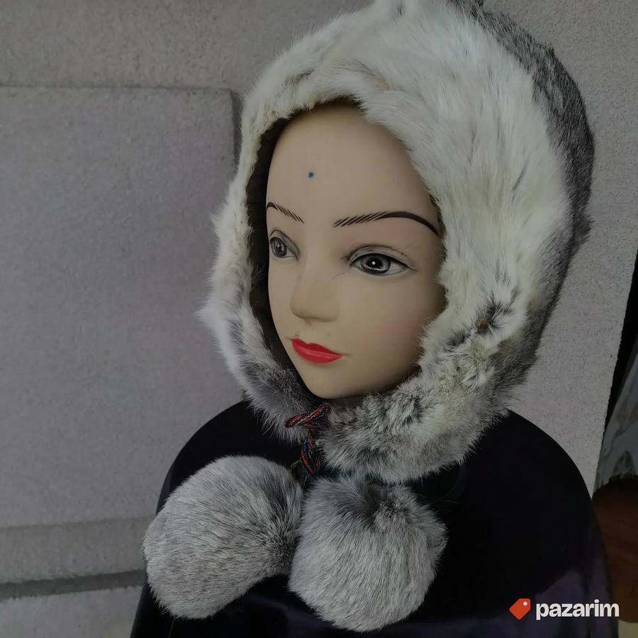 Kapa od krzna sivog zeca vel S-M 2