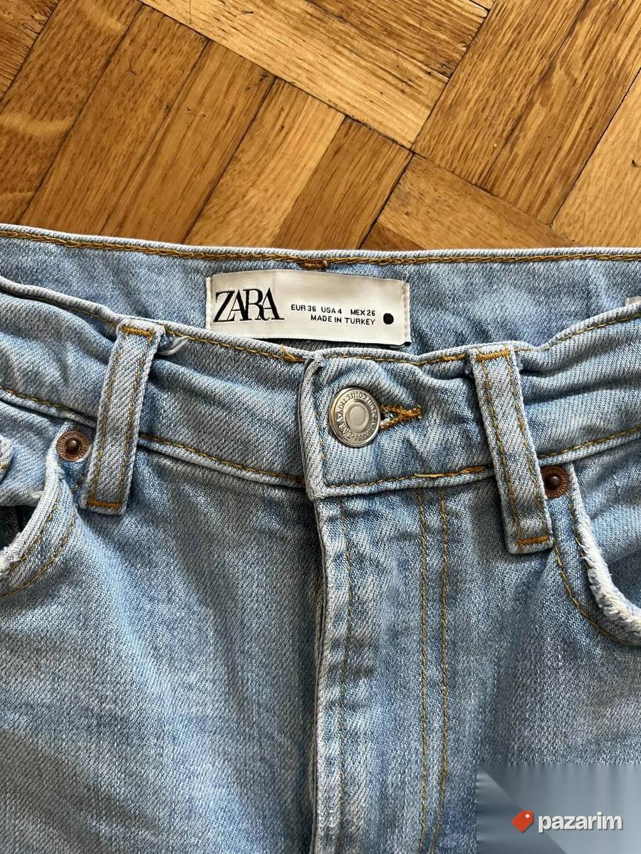 Zara Farmerke 34 Dreed Flare snizeno 2