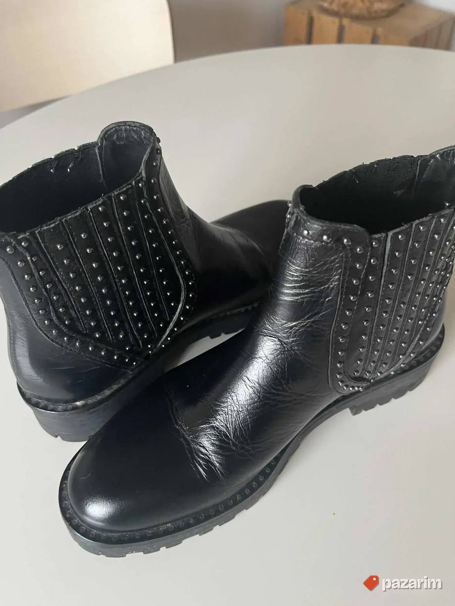 zara kozne cizme basic 36 snizeno 2