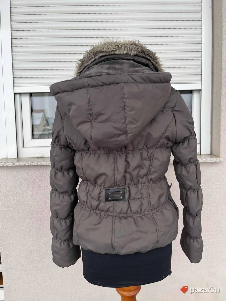 Ženska maslinasto zelena topla jakna M 5