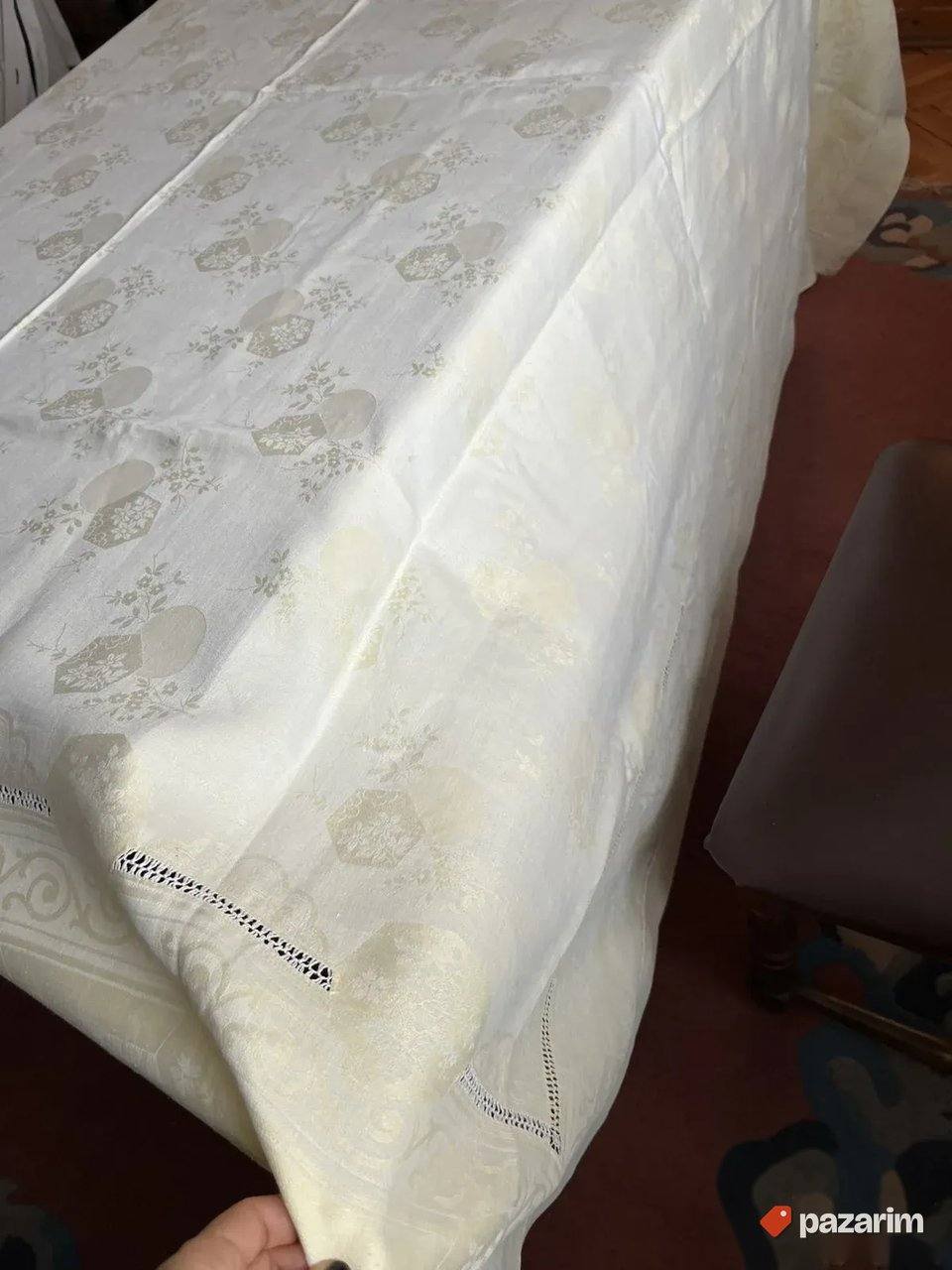 Veliki četvrtasti stolnjak od lana vel 2mx2m 1