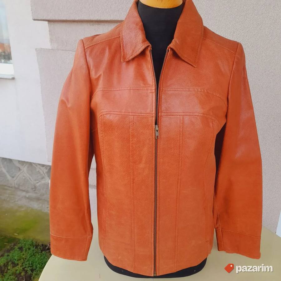 Kožna unisex jakna od prevrnute kože vel36 6