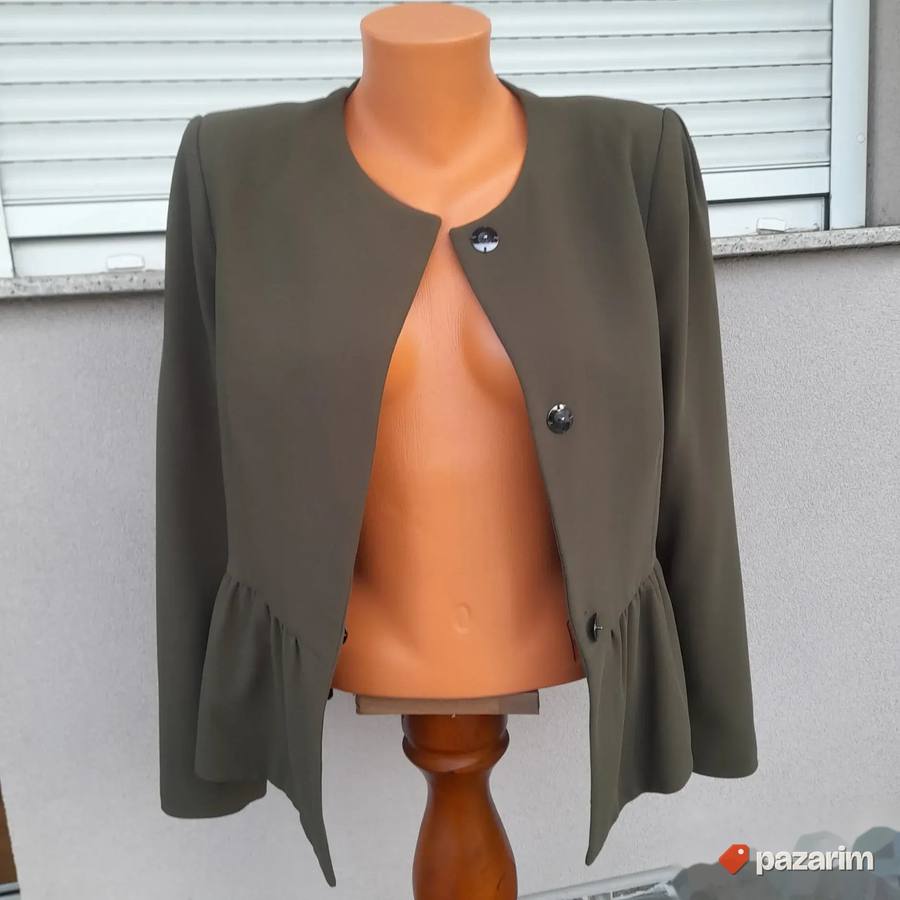 Ženski tamno zeleni Mango sako vel M 3
