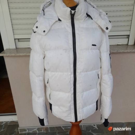 Ženska bela perjana jakna br 40