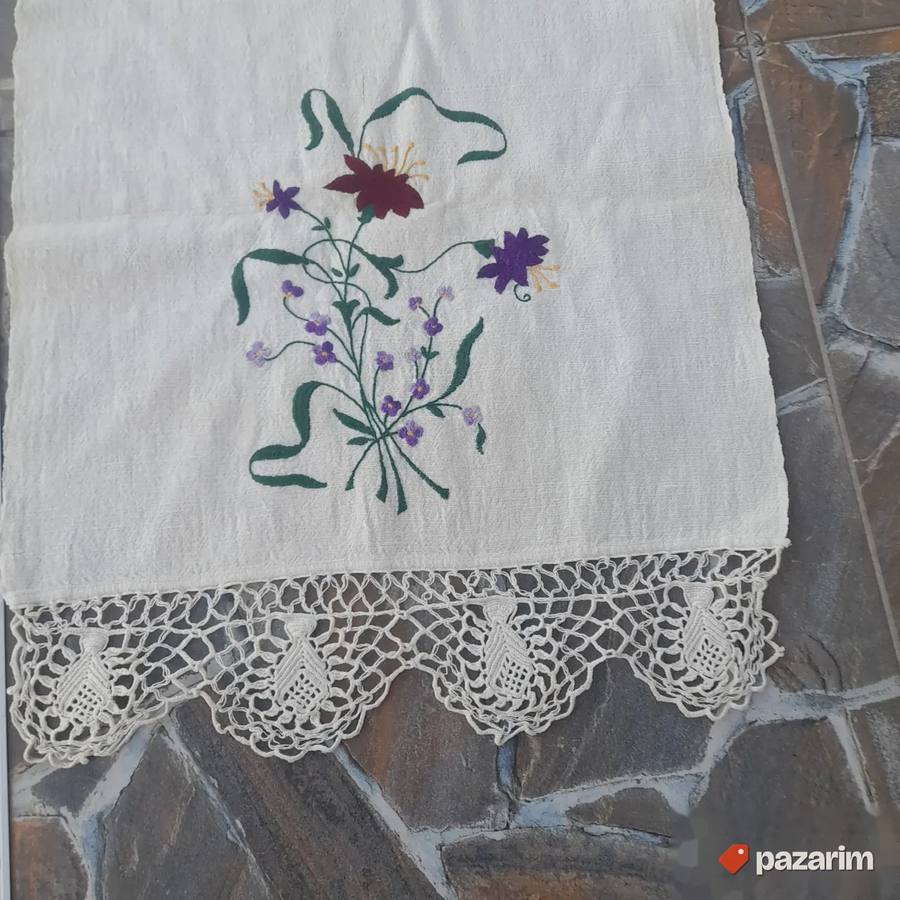 Dugo veženo milje u bež boji 235x42 cm 3
