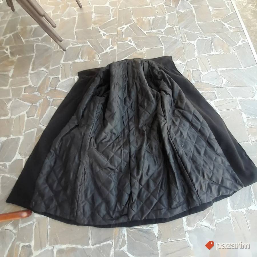 Ženski lagani poludug crni kaput br 38 8