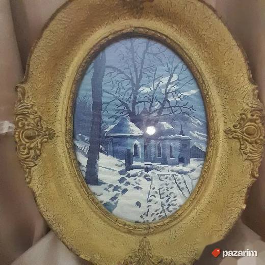 Elipsasti goblen u plavom51x41cm
