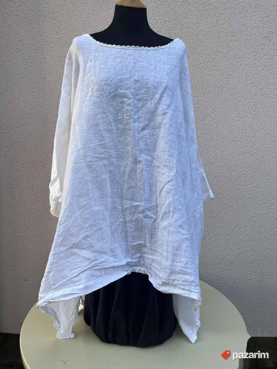 laneni ponco majica boho stil 1