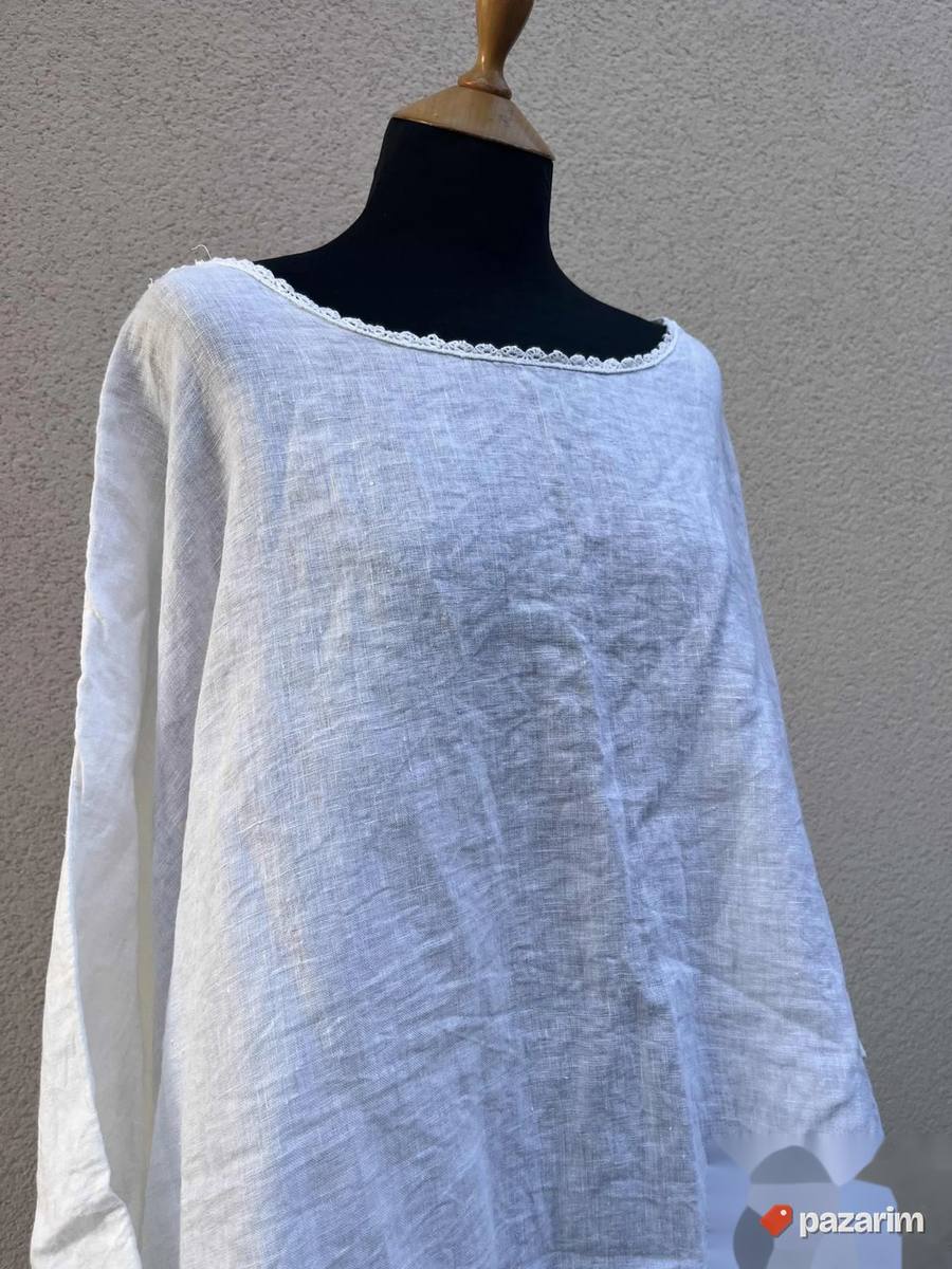 laneni ponco majica boho stil 2