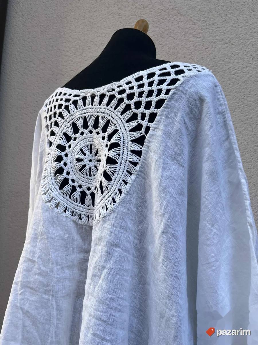 laneni ponco majica boho stil 6