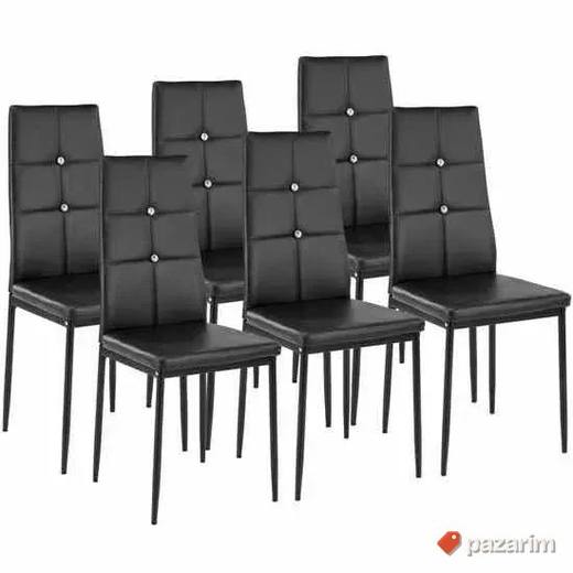 set 6 stolica crne sa cirkonom potpuno nove