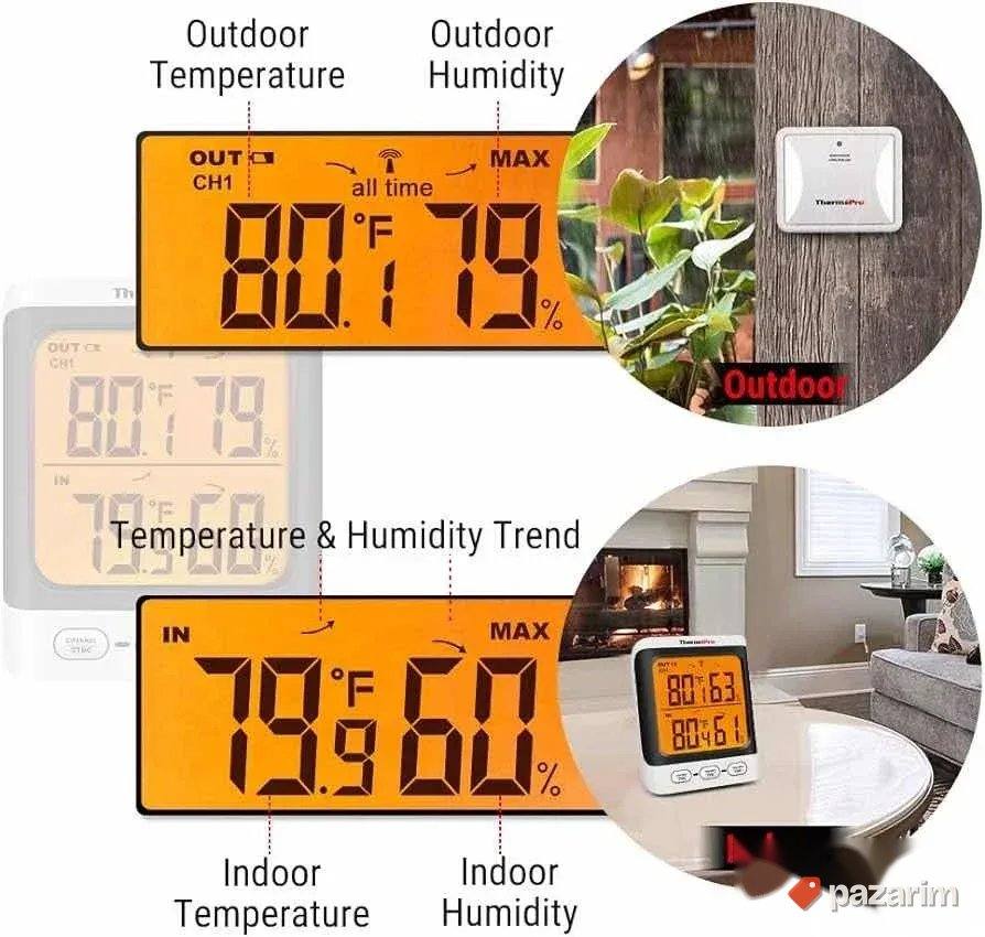 ThermoPro digitalni termometar meteroloska stanica sa spoljn 3