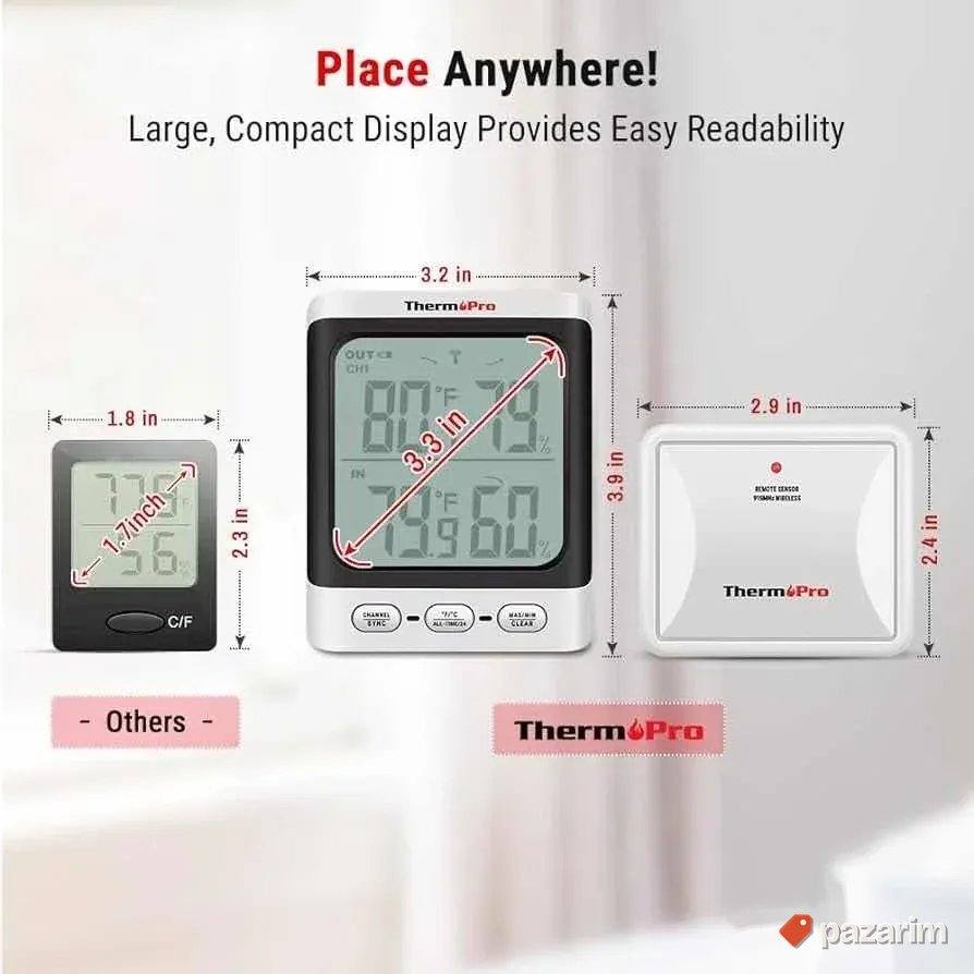 ThermoPro digitalni termometar meteroloska stanica sa spoljn 6