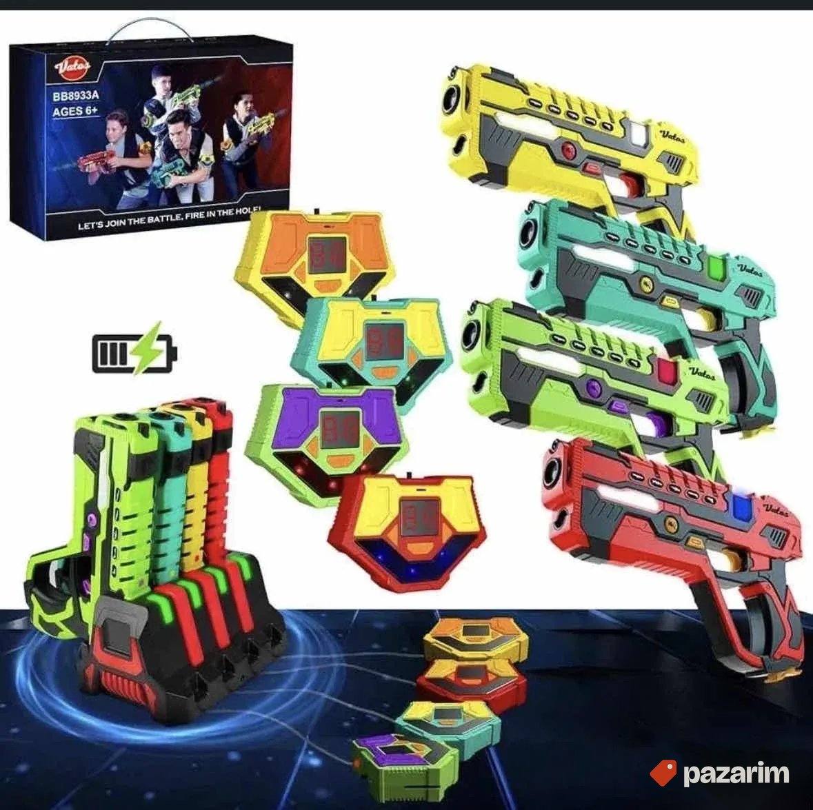 Vatos set cetri pistolja sa 4 prsluka laser tag 1