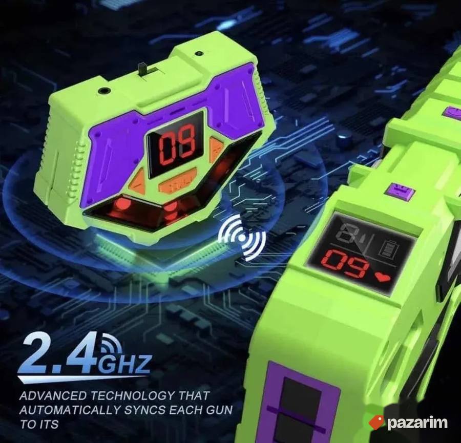 Vatos set cetri pistolja sa 4 prsluka laser tag 5