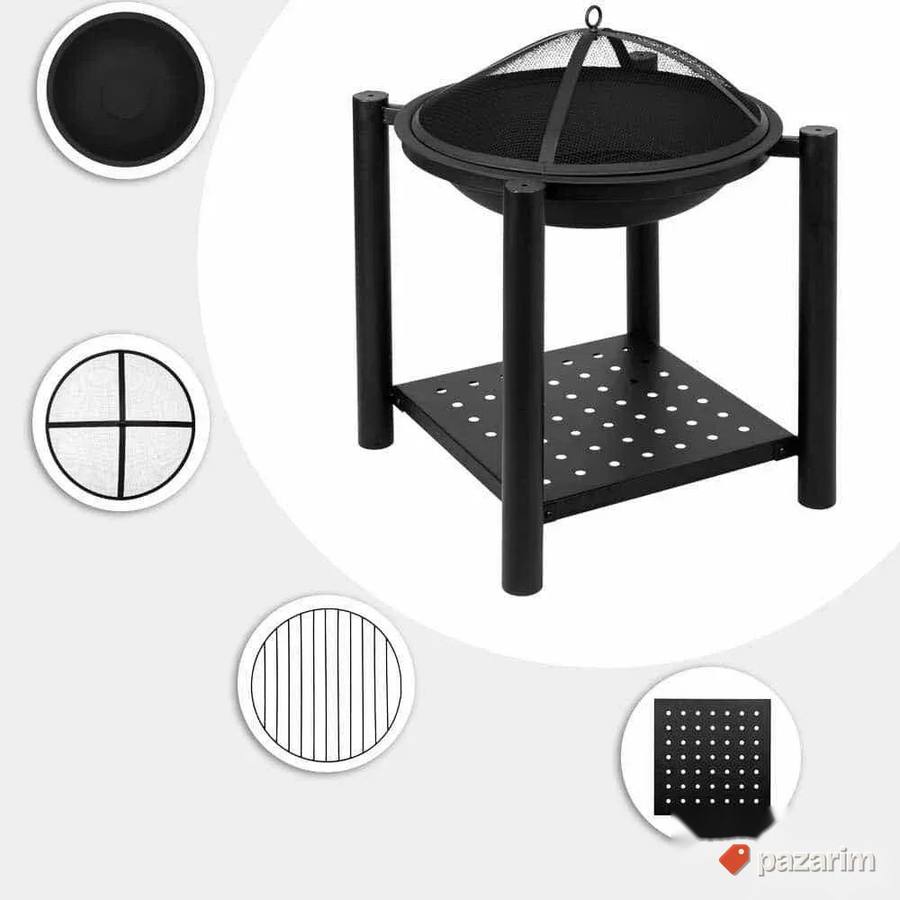 dekorativni kamin za. dvoriste bastu ili terasu 22" bbq 4