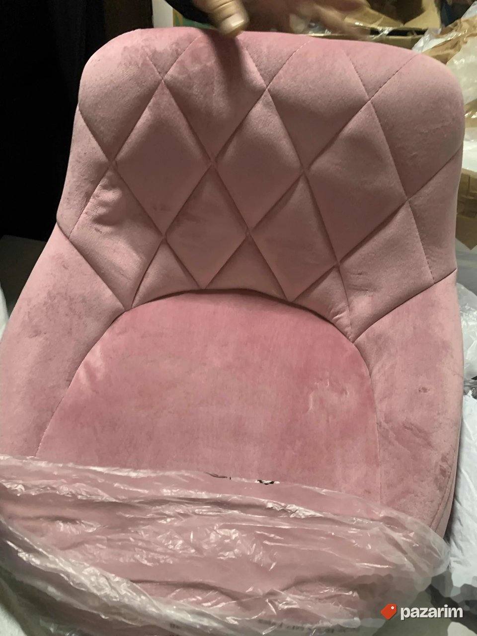 Roze barska visoka stolica plisana 1