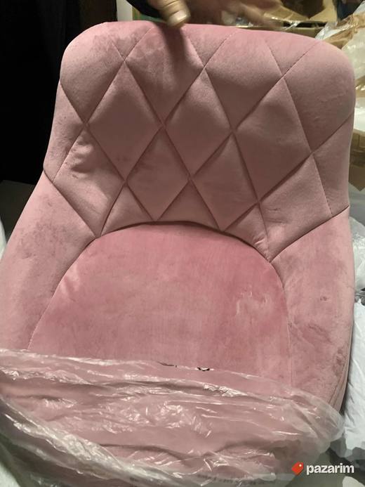 Roze barska visoka stolica plisana
