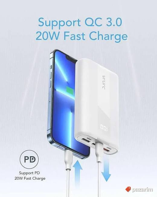PowerBank 20000mAh 23,5c usb c novo