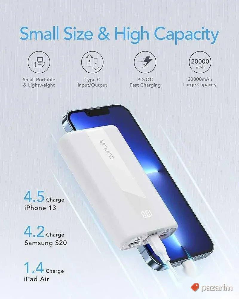 PowerBank 20000mAh 23,5c usb c novo 2