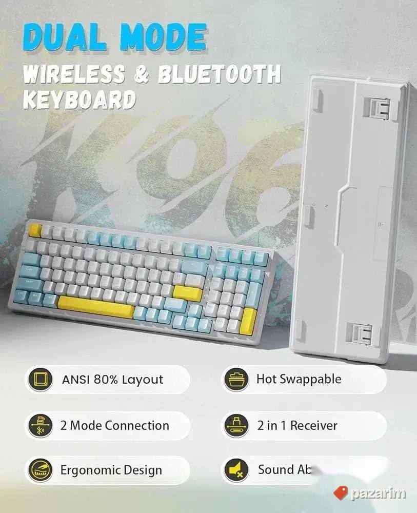 Bezicna bt mehanicka tastatura red switch USB + c 2