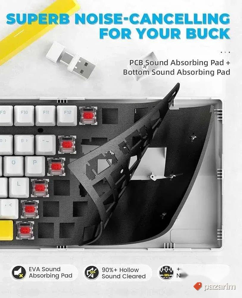 Bezicna bt mehanicka tastatura red switch USB + c 4