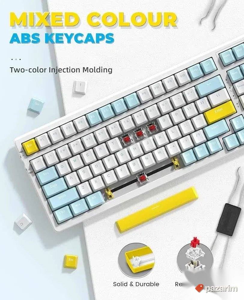 Bezicna bt mehanicka tastatura red switch USB + c 5