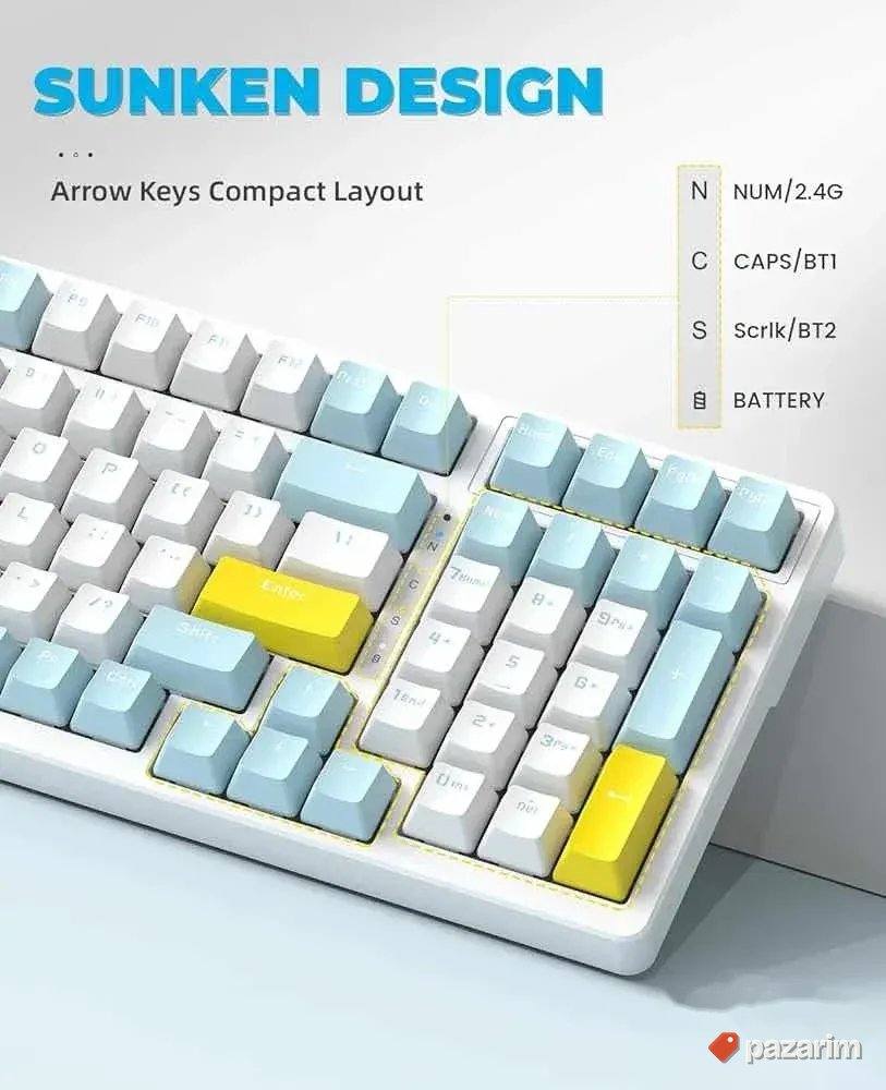 Bezicna bt mehanicka tastatura red switch USB + c 6