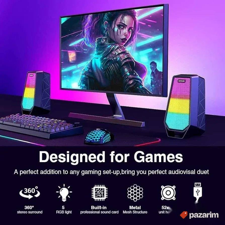 Desktop rgb bt zvucnjaci HiFi stereo 6