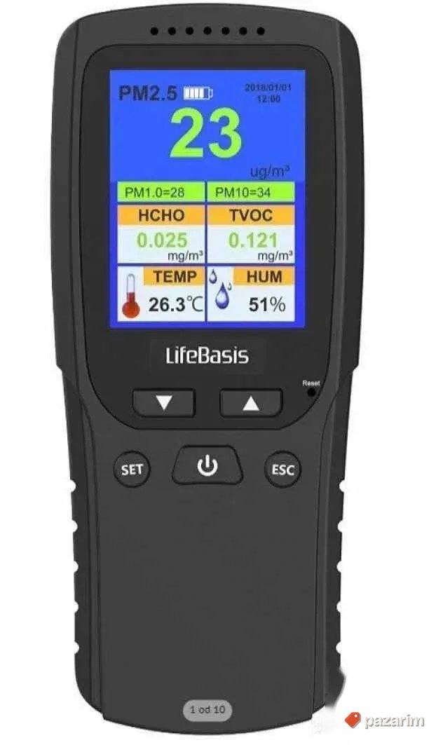 LifeBasis Monitor kvaliteta vazduha Detektor formaldehida 1
