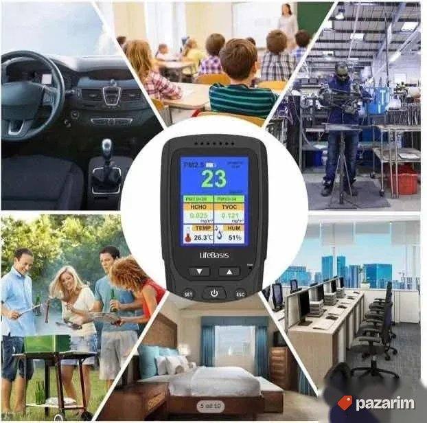 LifeBasis Monitor kvaliteta vazduha Detektor formaldehida 5