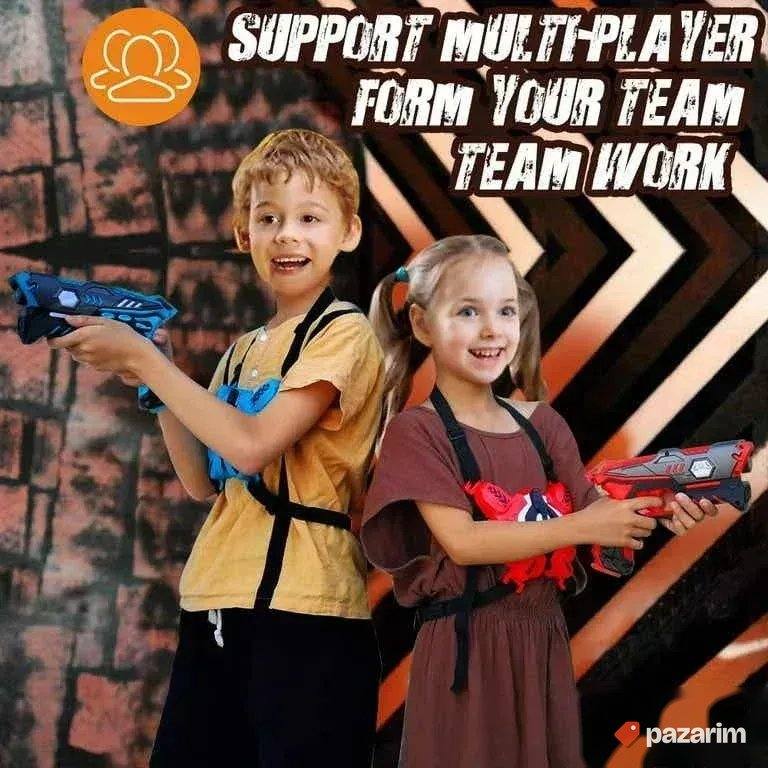 Vatos Laser Tag set 4 pistolja sa prslucima sa senzorima 2