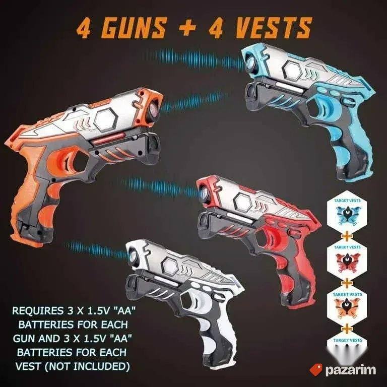 Vatos Laser Tag set 4 pistolja sa prslucima sa senzorima 6