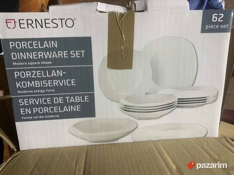 Porcelan set kuhinjsko posudje 62 komada tanjiri solja tacni 2