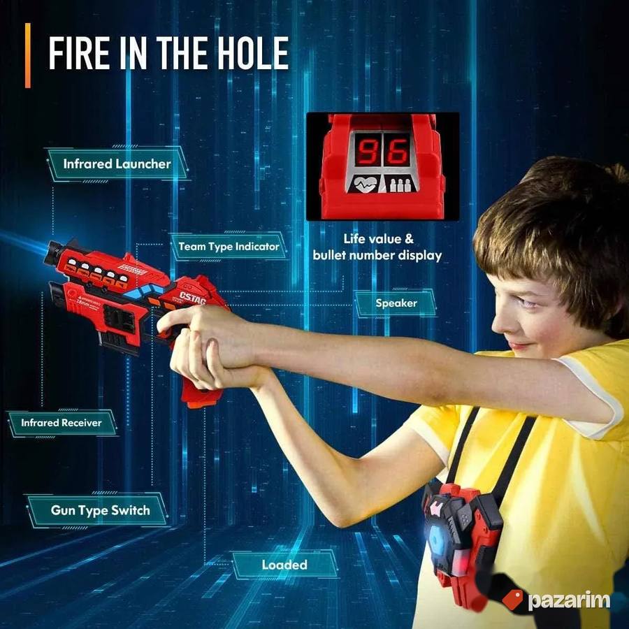 Laser Tag vatos pistolji sa prslucima prska vodu 6