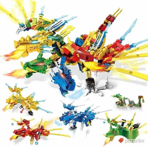 set kockica za sklapanje 810pcs 4 zmaja ili 1 veliki novo