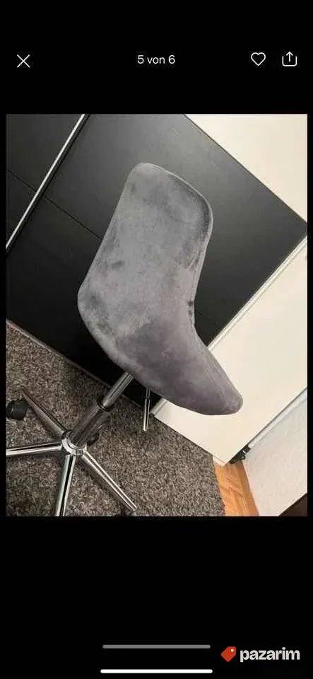 Pomocna stolica plisana na tockice kancelarijska kucna 4