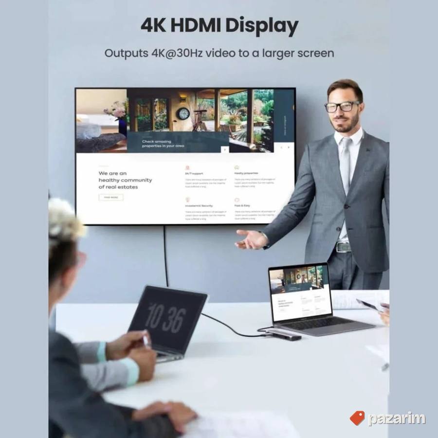 USB C adapter Hub UGREEN 9-IN-1 HDMI Ethernet & Multiport 5