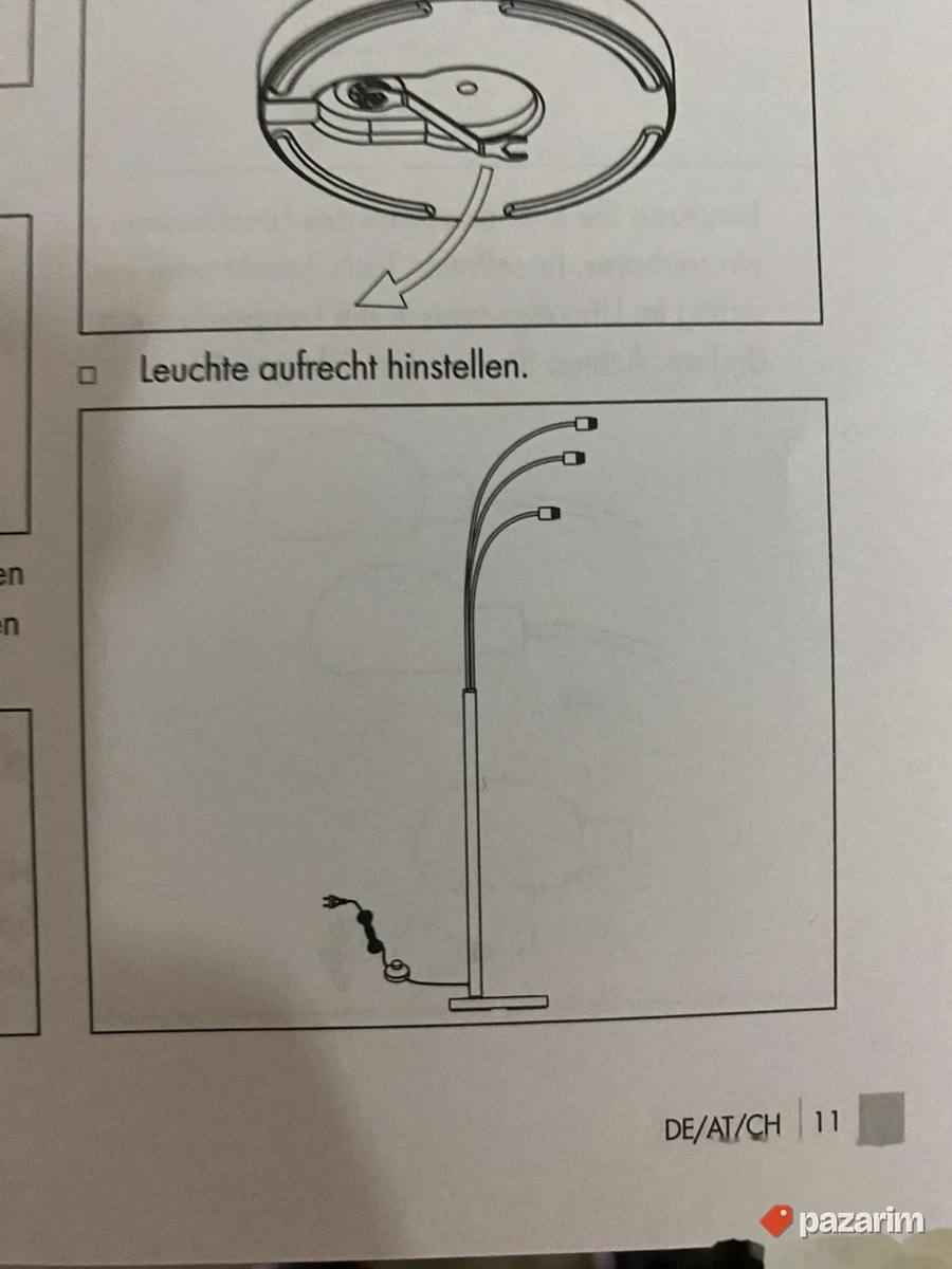 podna led lampa veoma kvalitetna cvrata sa 3 sijalica nova u 2