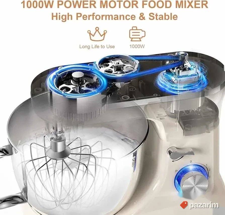 Mikser sa cinijom za brasno testo sa grejacem novo 1000w 2