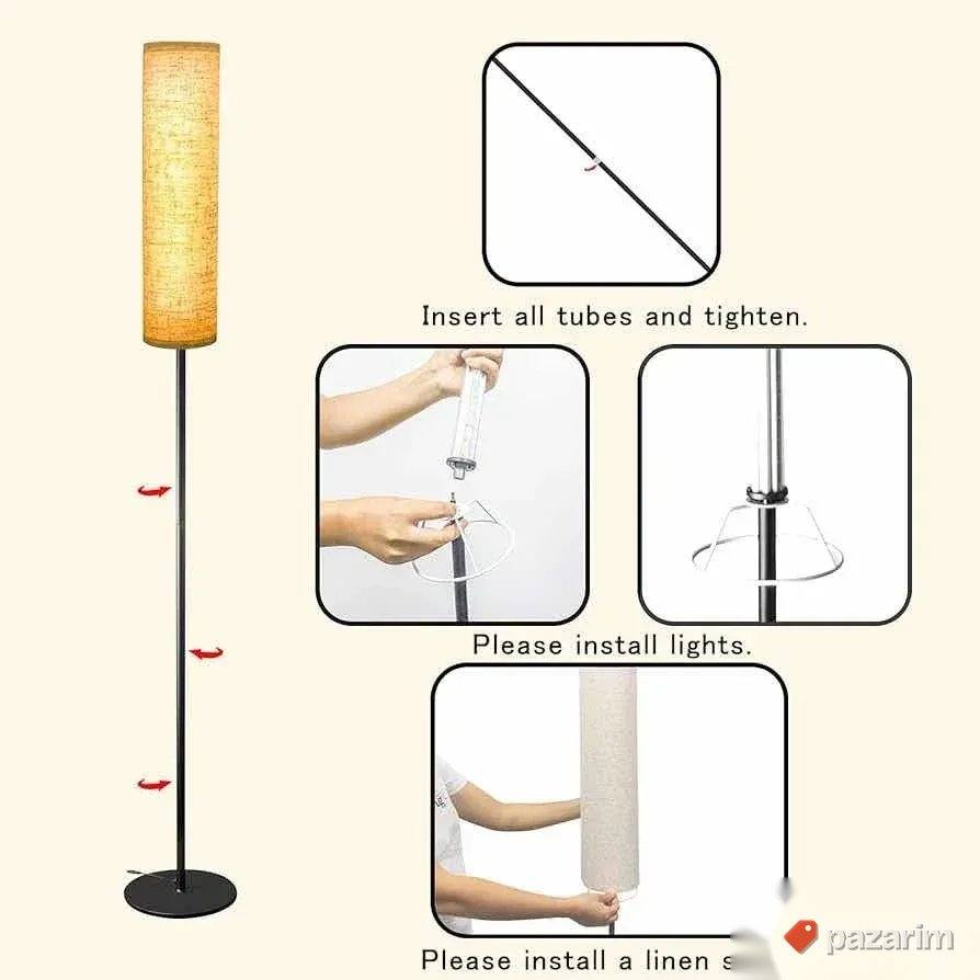 podna lampa sa platnom 150cm izbor od bele do zute sve nijan 5