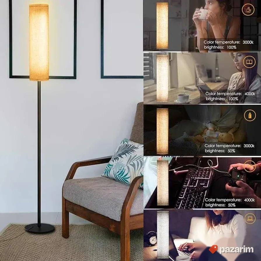podna lampa sa platnom 150cm izbor od bele do zute sve nijan 6