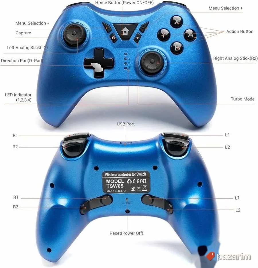 BT dzojstik gamepad ps4 android switch kontroler 4