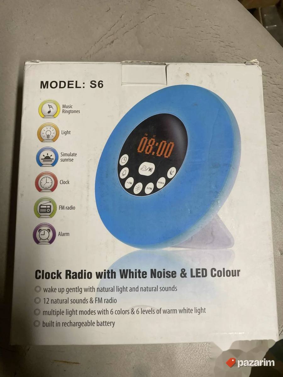 radio sat budilnik sa rgb osvetljenjem novo 5