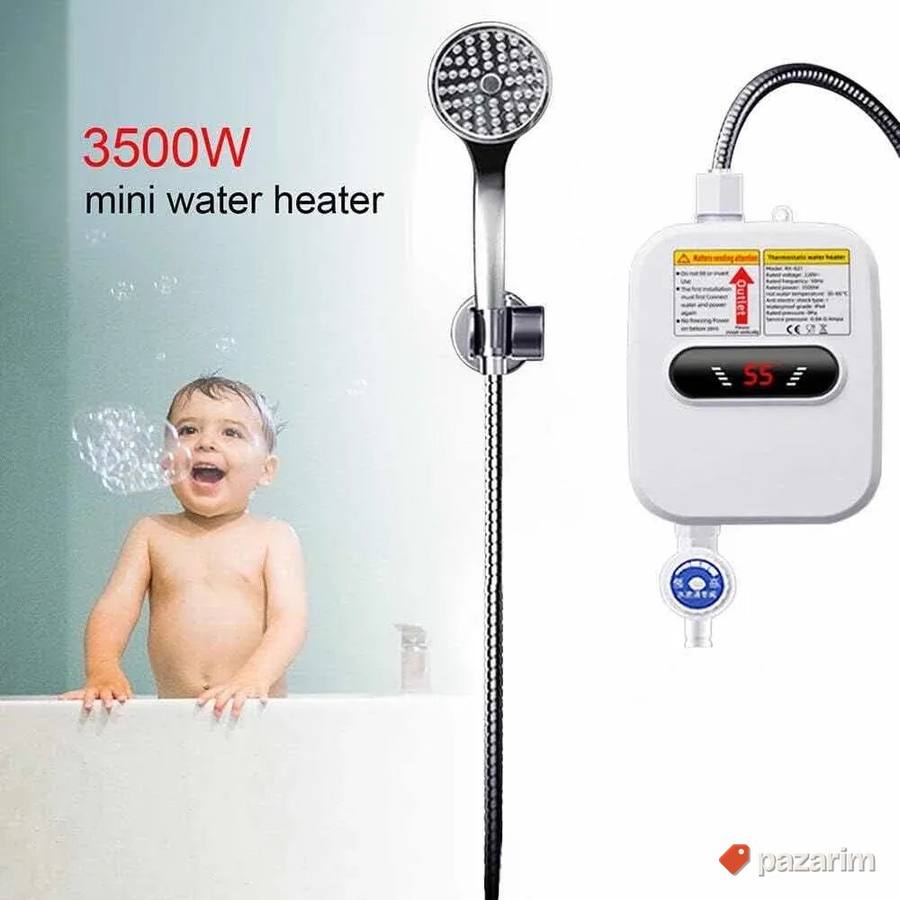 mini protocni bojler sa tusem 3500w novo protočni 2